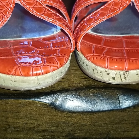 WHBM Red open toe heel shoes - Picture 9 of 10